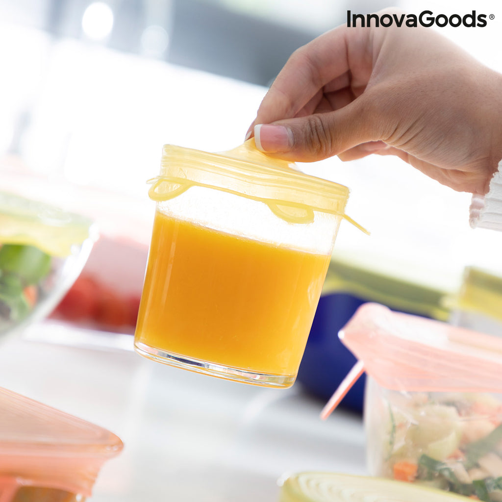 Coperchi Riutilizzabili in Silicone Regolabili – Set da 10 per la conservazione degli Alimenti