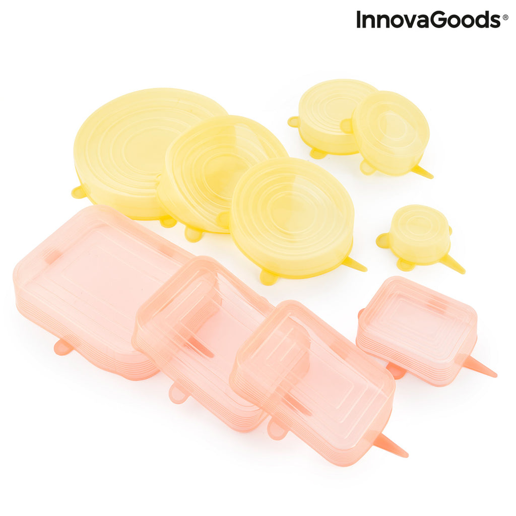 Coperchi Riutilizzabili in Silicone Regolabili – Set da 10 per la conservazione degli Alimenti