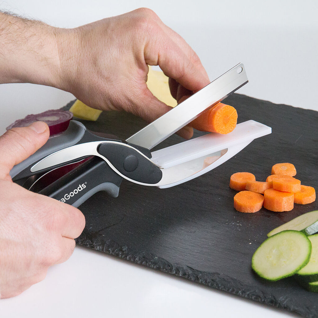 Coltello-Forbici da Cucina Multifunzione con Tagliere Integrato – Scible InnovaGoods