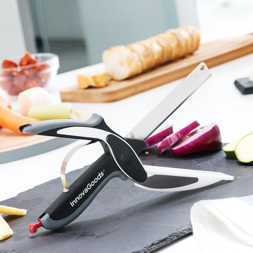 Coltello-Forbici da Cucina Multifunzione con Tagliere Integrato – Scible InnovaGoods