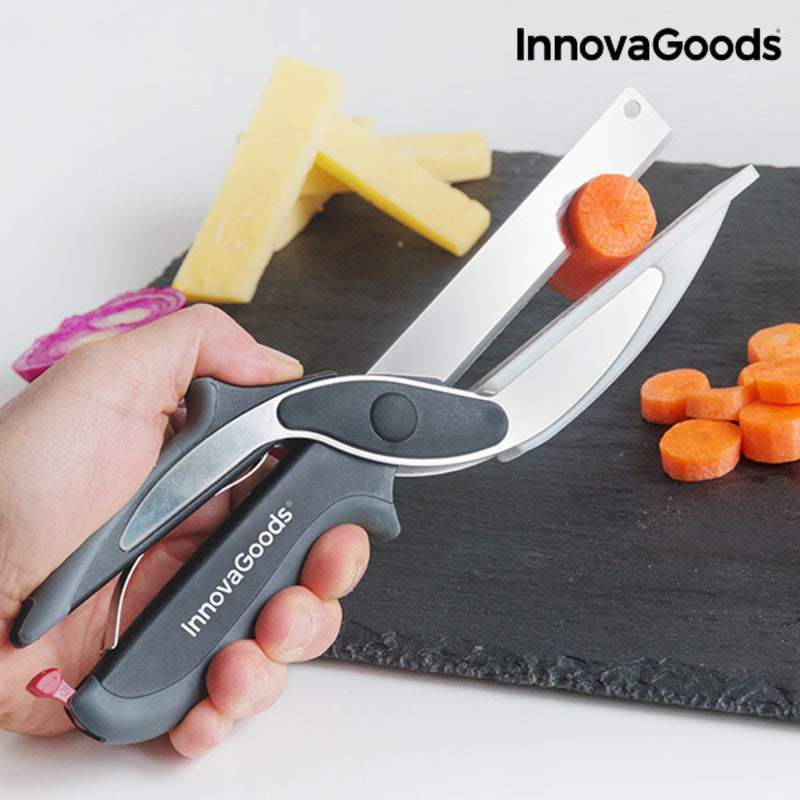 Coltello-Forbici da Cucina Multifunzione con Tagliere Integrato – Scible InnovaGoods