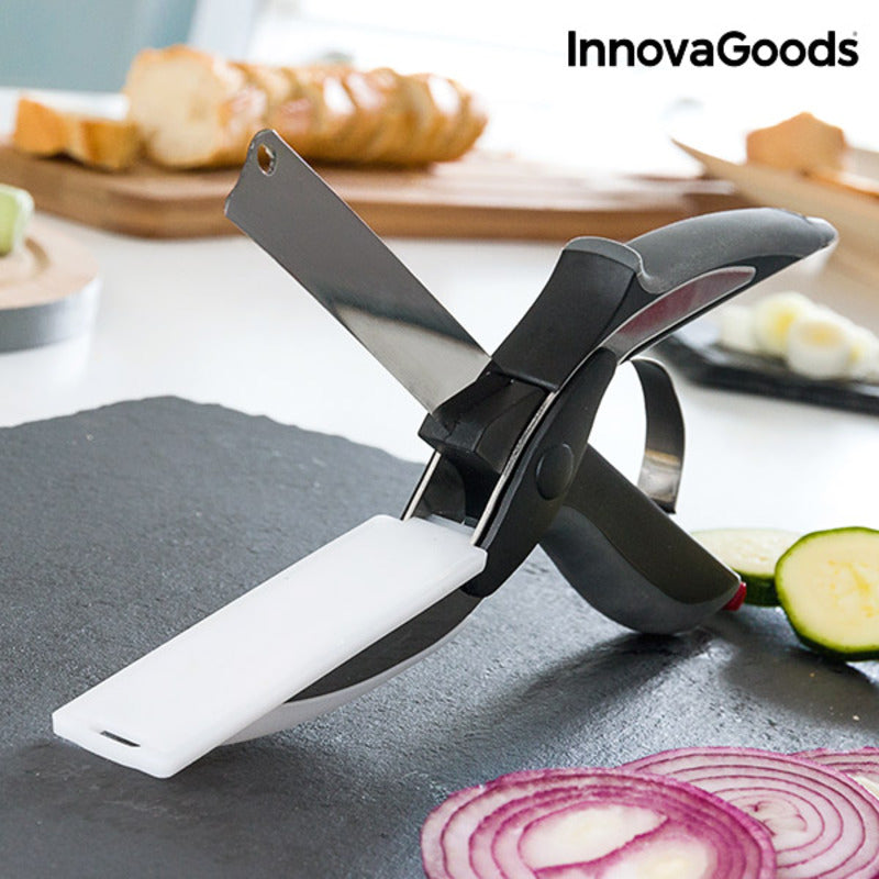 Coltello-Forbici da Cucina Multifunzione con Tagliere Integrato – Scible InnovaGoods