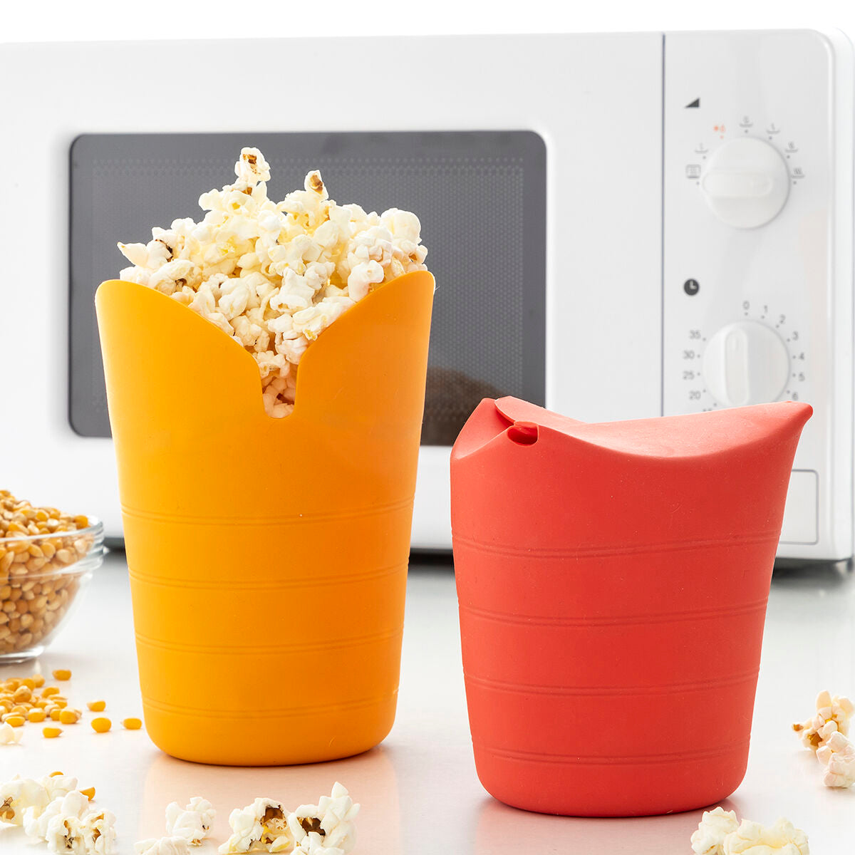 Popcorn Popper in Silicone Pieghevole – Set da 2 | InnovaGoods