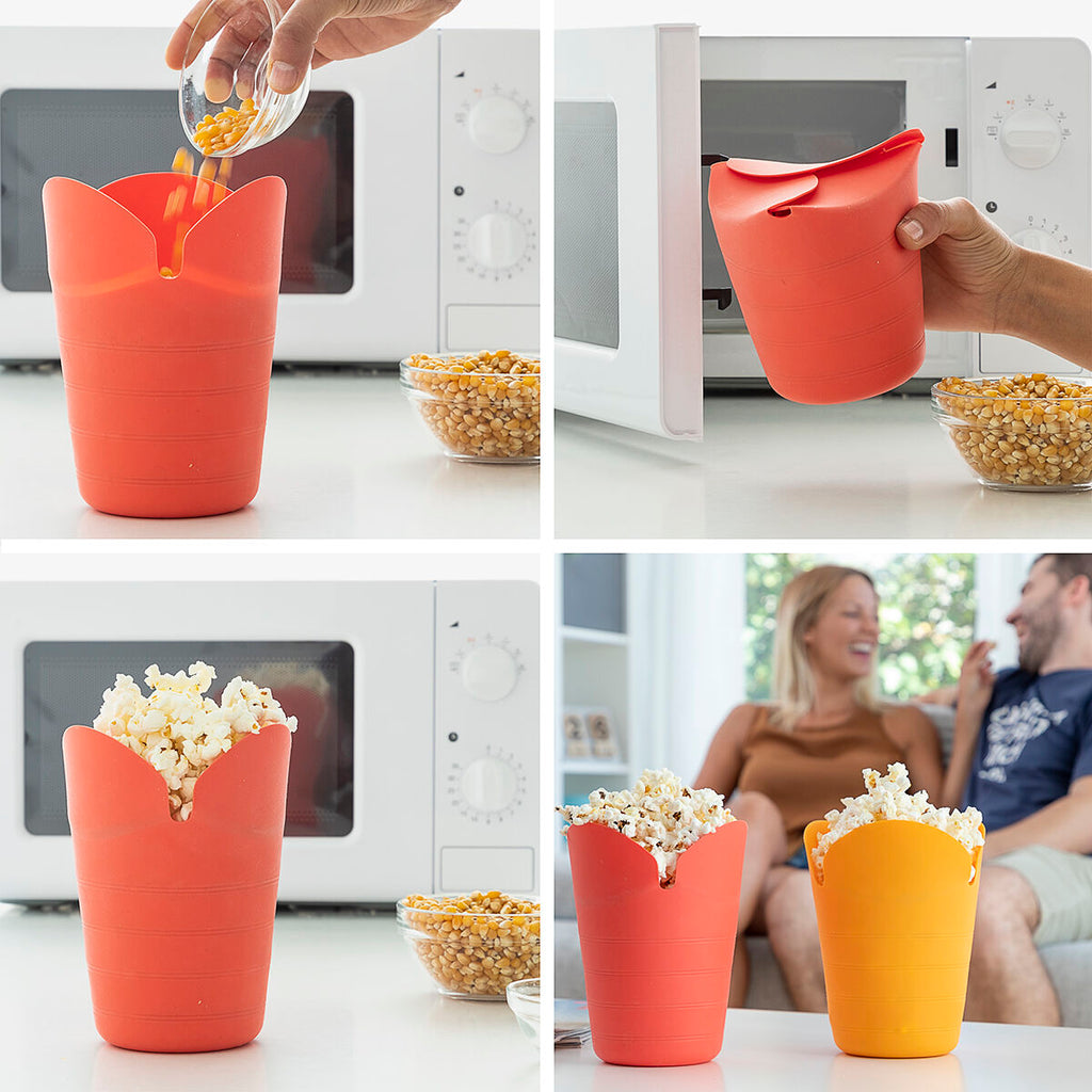 Popcorn Popper in Silicone Pieghevole – Set da 2 | InnovaGoods