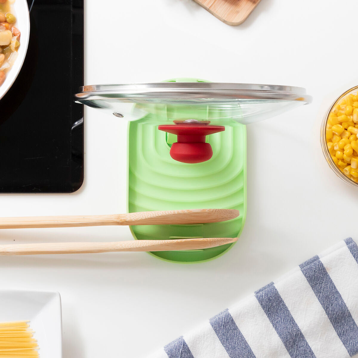 Supporto Multifunzione per Utensili da Cucina – Ordine e Pulizia sul Piano di Lavoro