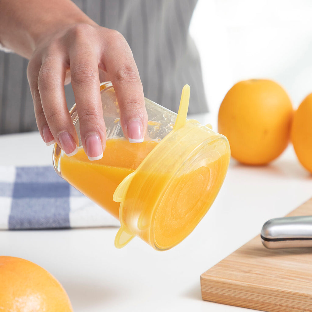 Coperchi Riutilizzabili in Silicone Regolabili – Set da 10 per la conservazione degli Alimenti
