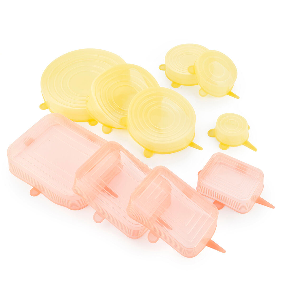 Coperchi Riutilizzabili in Silicone Regolabili – Set da 10 per la conservazione degli Alimenti